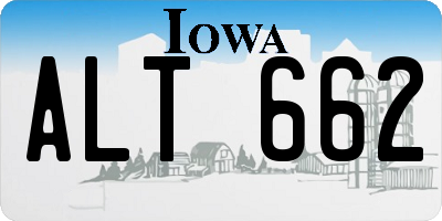 IA license plate ALT662