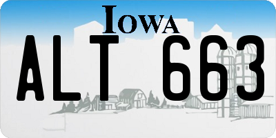 IA license plate ALT663