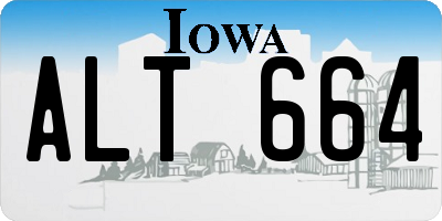 IA license plate ALT664