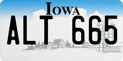 IA license plate ALT665