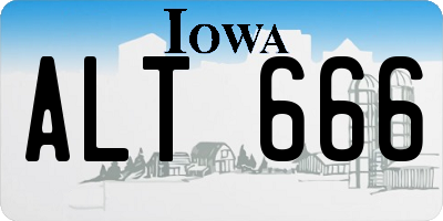IA license plate ALT666