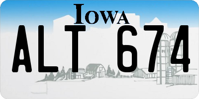 IA license plate ALT674