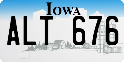 IA license plate ALT676