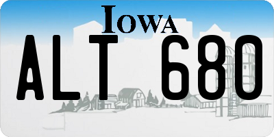 IA license plate ALT680