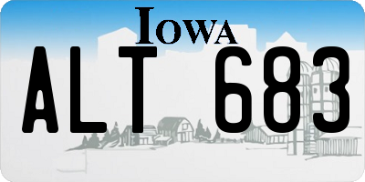 IA license plate ALT683