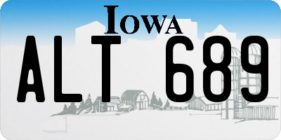 IA license plate ALT689