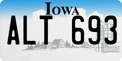 IA license plate ALT693