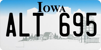 IA license plate ALT695