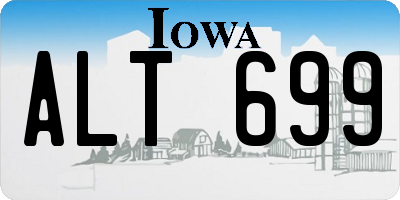IA license plate ALT699