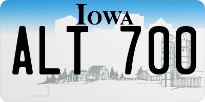 IA license plate ALT700