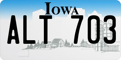 IA license plate ALT703