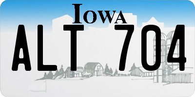 IA license plate ALT704