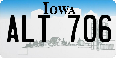 IA license plate ALT706