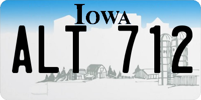 IA license plate ALT712