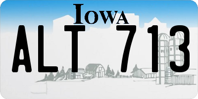 IA license plate ALT713