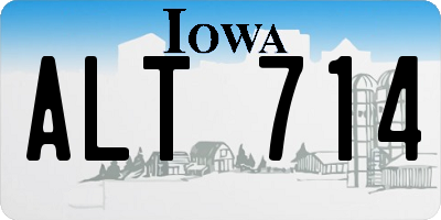 IA license plate ALT714