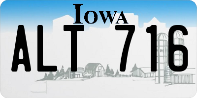 IA license plate ALT716