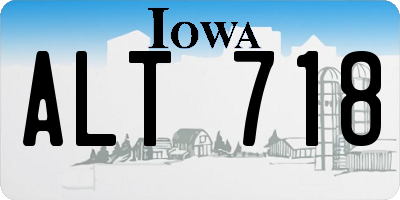 IA license plate ALT718