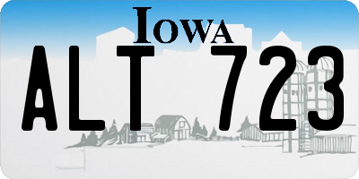 IA license plate ALT723