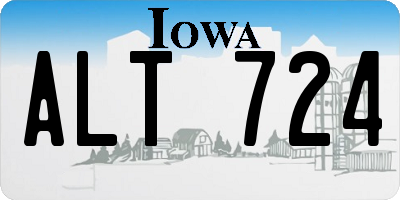 IA license plate ALT724