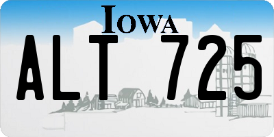 IA license plate ALT725