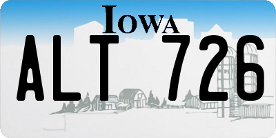 IA license plate ALT726