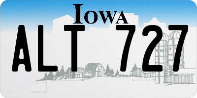 IA license plate ALT727
