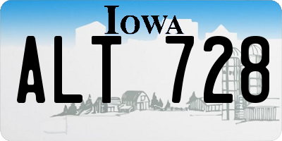 IA license plate ALT728