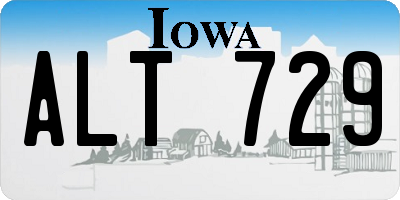 IA license plate ALT729