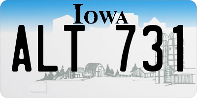 IA license plate ALT731