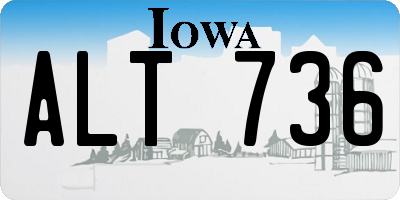IA license plate ALT736