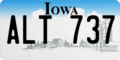 IA license plate ALT737