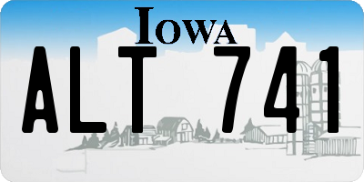 IA license plate ALT741