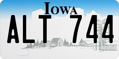 IA license plate ALT744