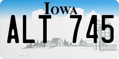 IA license plate ALT745