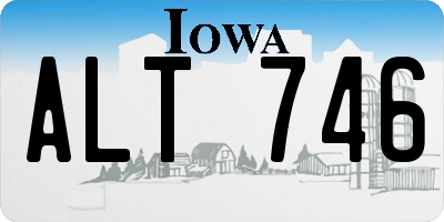IA license plate ALT746