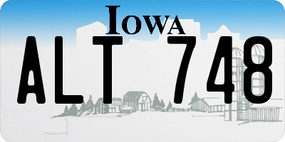 IA license plate ALT748