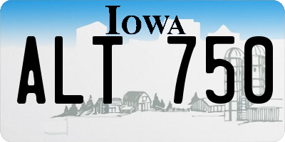 IA license plate ALT750