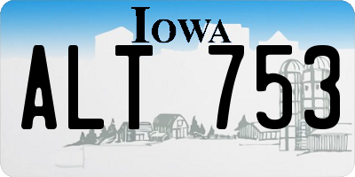 IA license plate ALT753