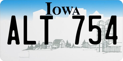 IA license plate ALT754
