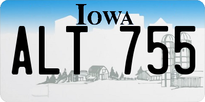 IA license plate ALT755