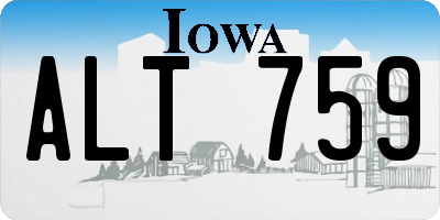 IA license plate ALT759