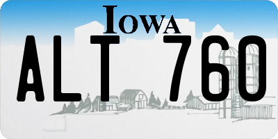 IA license plate ALT760