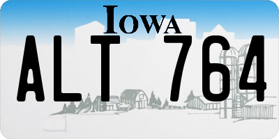IA license plate ALT764