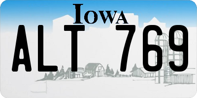 IA license plate ALT769