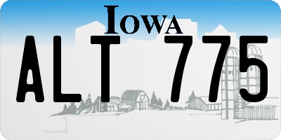IA license plate ALT775