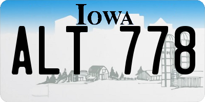 IA license plate ALT778
