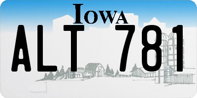 IA license plate ALT781