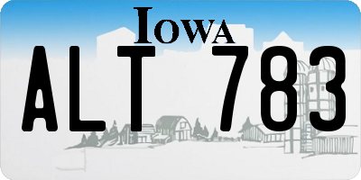 IA license plate ALT783