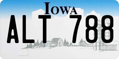 IA license plate ALT788